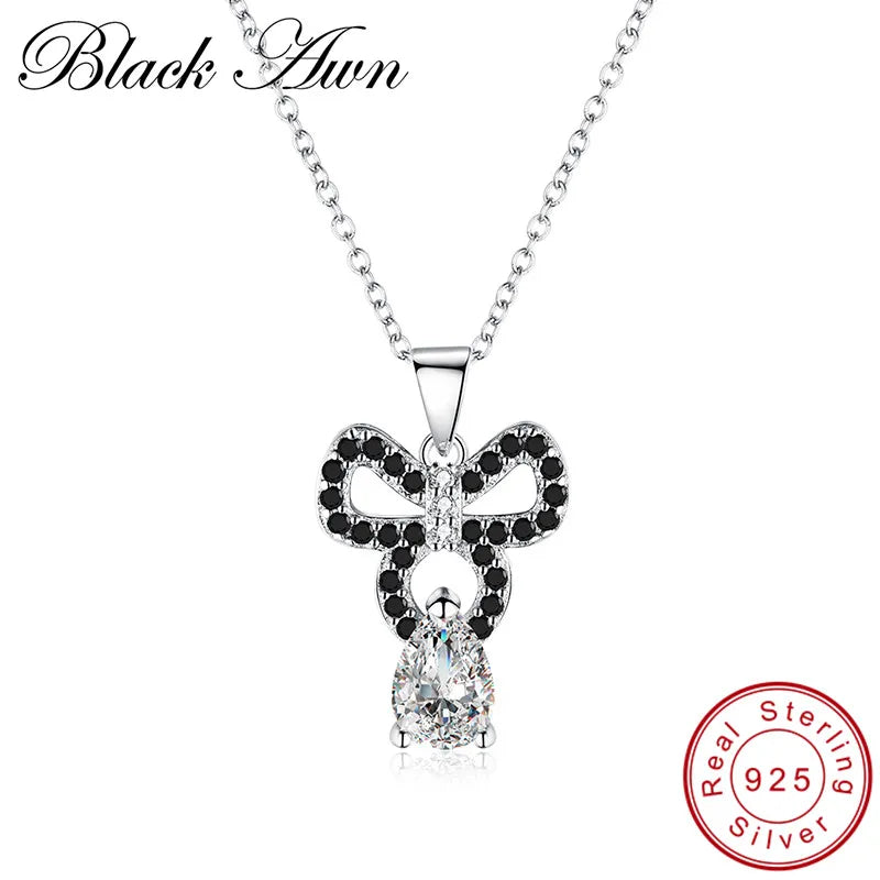 925 Silver Black Awn Women's Wedding Pendant