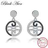 925 Sterling Silver Stud Earrings with Spinel Stone T169