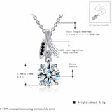 Sterling Silver Spinel Flower Necklace for Women P153