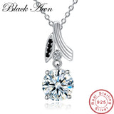 Sterling Silver Spinel Flower Necklace for Women P153