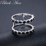 Silver Spinel Rings Hollow Jewelry G002