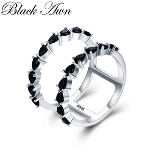 Silver Spinel Rings Hollow Jewelry G002