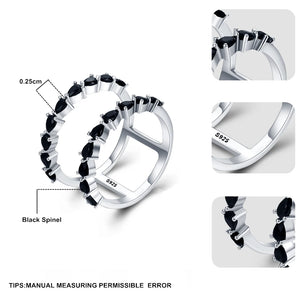 Silver Spinel Rings Hollow Jewelry G002