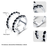 Silver Spinel Rings Hollow Jewelry G002