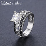 Silver Female Engagement Wedding Ring C020