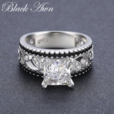 Silver Female Engagement Wedding Ring C020