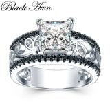 Silver Female Engagement Wedding Ring C020