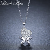 Natural Love Star Silver Necklace Pendant for Women K043