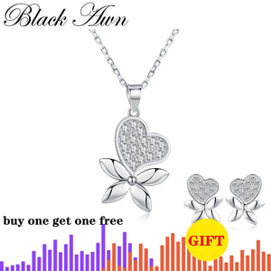 Natural Love Star Silver Necklace Pendant for Women K043