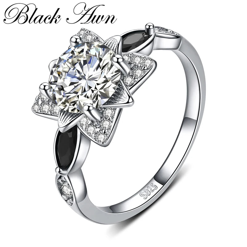 BLACK AWN Silver Jewelry Wedding Rings for Women G086