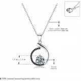 [BLACK AWN] Silver Necklaces&Pendants Jewelry Black&White Stone Necklace Women