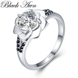 Silver Ring Female Flower Wedding Rings Women Jewelry G073