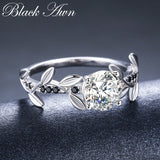 Silver Ring Finger Wedding Rings for Women Female Bague Jewelry G079