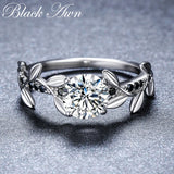 Silver Ring Finger Wedding Rings for Women Female Bague Jewelry G079