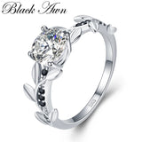 Silver Ring Finger Wedding Rings for Women Female Bague Jewelry G079