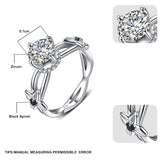 Silver Ring Finger Wedding Rings for Women Female Bague Jewelry G079
