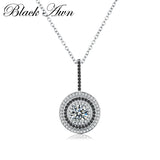 Silver Women's Necklace with Spinel Pendants