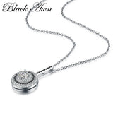 Silver Women's Necklace with Spinel Pendants