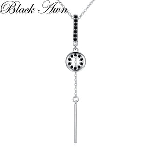 AWN Silver Slide Necklace Classic Round Necklaces&Pendants K073