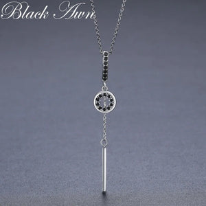 AWN Silver Slide Necklace Classic Round Necklaces&Pendants K073