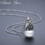 Classic Round Silver Slide Necklace for Women K074