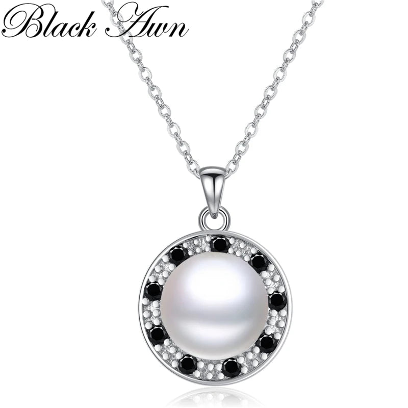 AWN Silver Slide Necklace Round Necklaces&Pendants K075