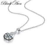 Black Awn Slide Necklaces Pendants 925 Sterling Silver Jewelry