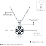 925 Silver Spinel Flower Slide Pendant Necklace for Women