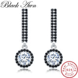 Vintage 925 Silver Drop Earrings for Women Wedding T207