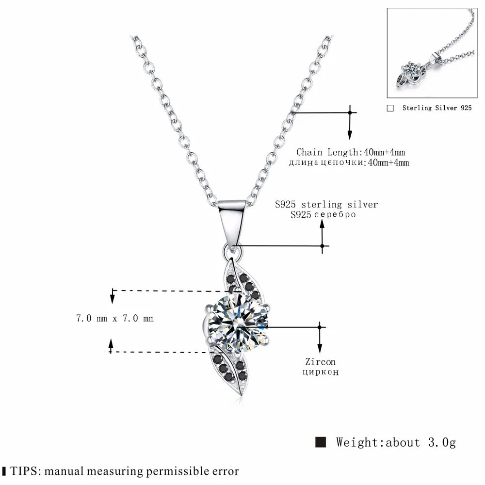 [BLACK AWN] Vintage Leaf Row Spinel Stone Necklaces Pendants
