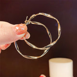 Big Hoop Earrings for Women Brincos Twist Circle Earrings Boucles d'oreill