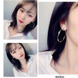 Big Hoop Earrings for Women Brincos Twist Circle Earrings Boucles d'oreill