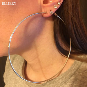 12CM Oversized Hoop Earrings Basketball Punk Jewelry Oorbellen