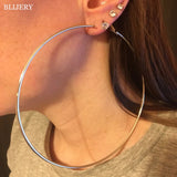 12CM Oversized Hoop Earrings Basketball Punk Jewelry Oorbellen