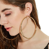 12CM Big Hoop Earrings Basketball Brincos Large Circle Loop
