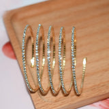 Crystal Multi-layer Cuff Bangle Bracelets Bridal Wedding Jewelry