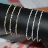 Crystal Multi-layer Cuff Bangle Bracelets Bridal Wedding Jewelry