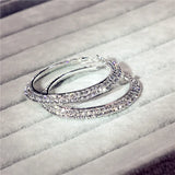 Gold/Silver Rhinestone Hoop Earrings 2 Layers