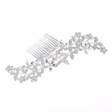 Silver Crystal Flower Wedding Hair Combs for Brides
