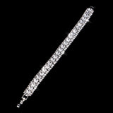 Silver Plated Rhinestone Charm Bracelet