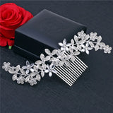 Rose Crystal Wedding Hair Combs for Women Hair Jewelry