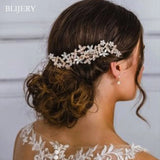Rose Crystal Wedding Hair Combs for Women Hair Jewelry