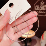 Large Hoop Earrings for Women Basketball Star Circle Jewelry