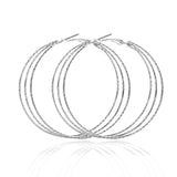 Multilayer Twist Hoop Earrings Big Circle Basketball Brincos Boucles d'oreill