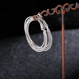 Multilayer Twist Hoop Earrings Big Circle Basketball Brincos Boucles d'oreill