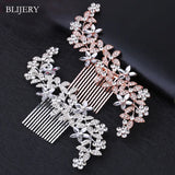 Rose Crystal Bridal Hair Combs Wedding Headpiece