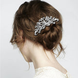 Silver Pearl Flower Bridal Hair Comb Crystal Wedding Accessories