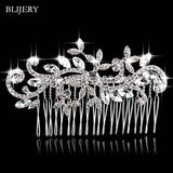 Silver Pearl Flower Bridal Hair Comb Crystal Wedding Accessories