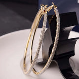 Large Circle Earrings Women Silver Jewelry Wedding Party