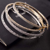 Large Circle Earrings Women Silver Jewelry Wedding Party